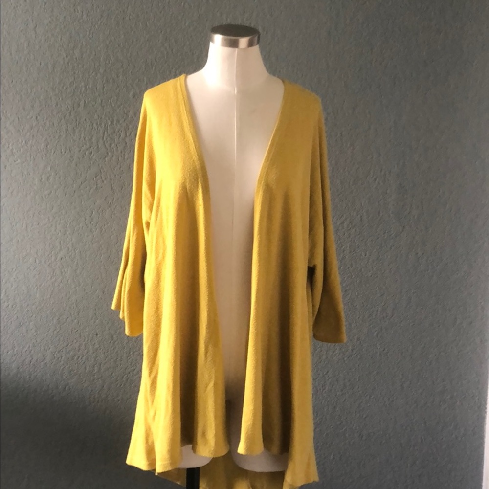 Yellow cardigan